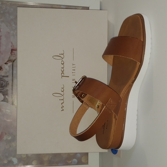 Platform sandals, made of leather from the brand Mila - Picture 2 of 8